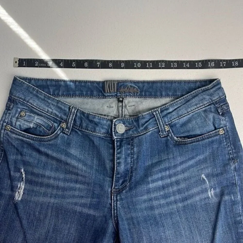 Kut from the Kloth Stevie Jeans Straight Leg Mid-Rise Denim 10 - Picture 6 of 11